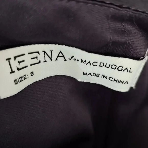 Ieena for Mac Duggal Ruched One-Shoulder Gown Navy Size 8 - Picture 6 of 8